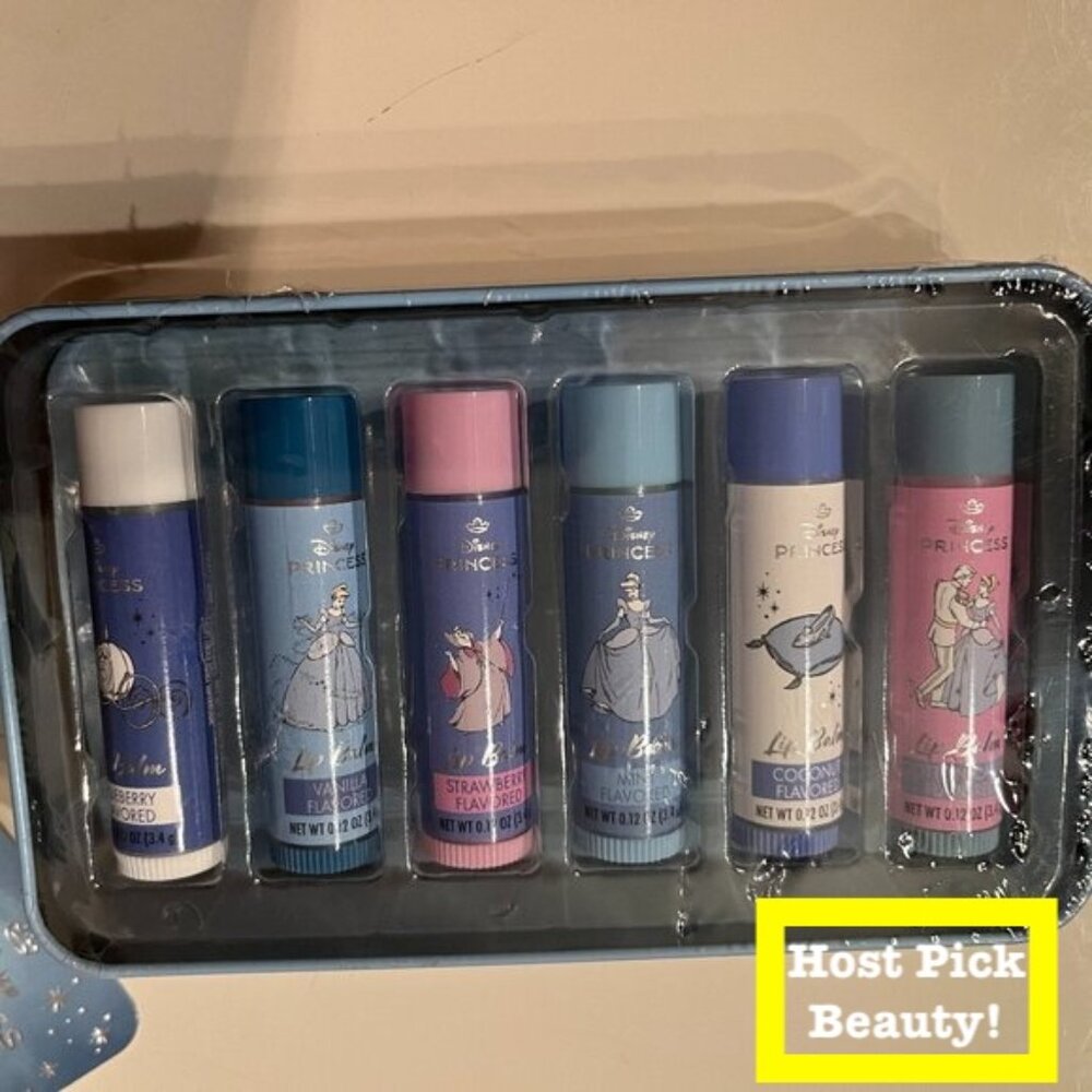 Disney Princess Cinderella‎ Lip Balm Set (Set of 6 balms in Tin) (new/kids/x)